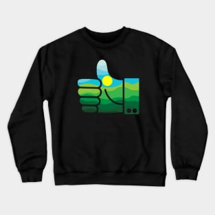 Nature Thumbs Up Crewneck Sweatshirt